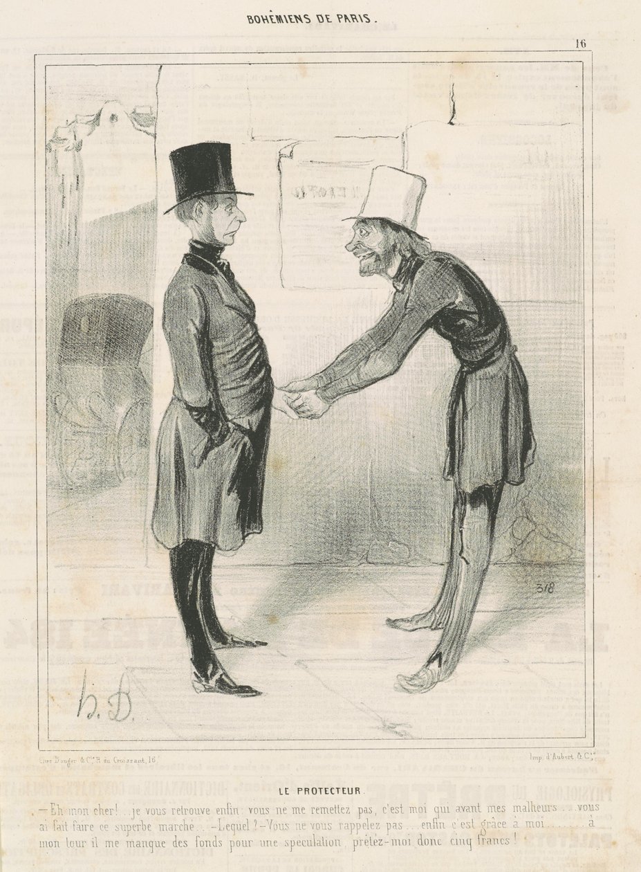De beschermer door Honoré Daumier