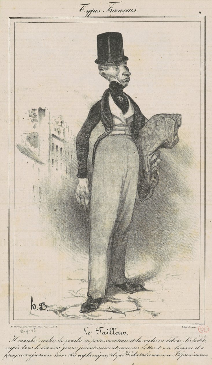 De Kleermaker door Honoré Daumier