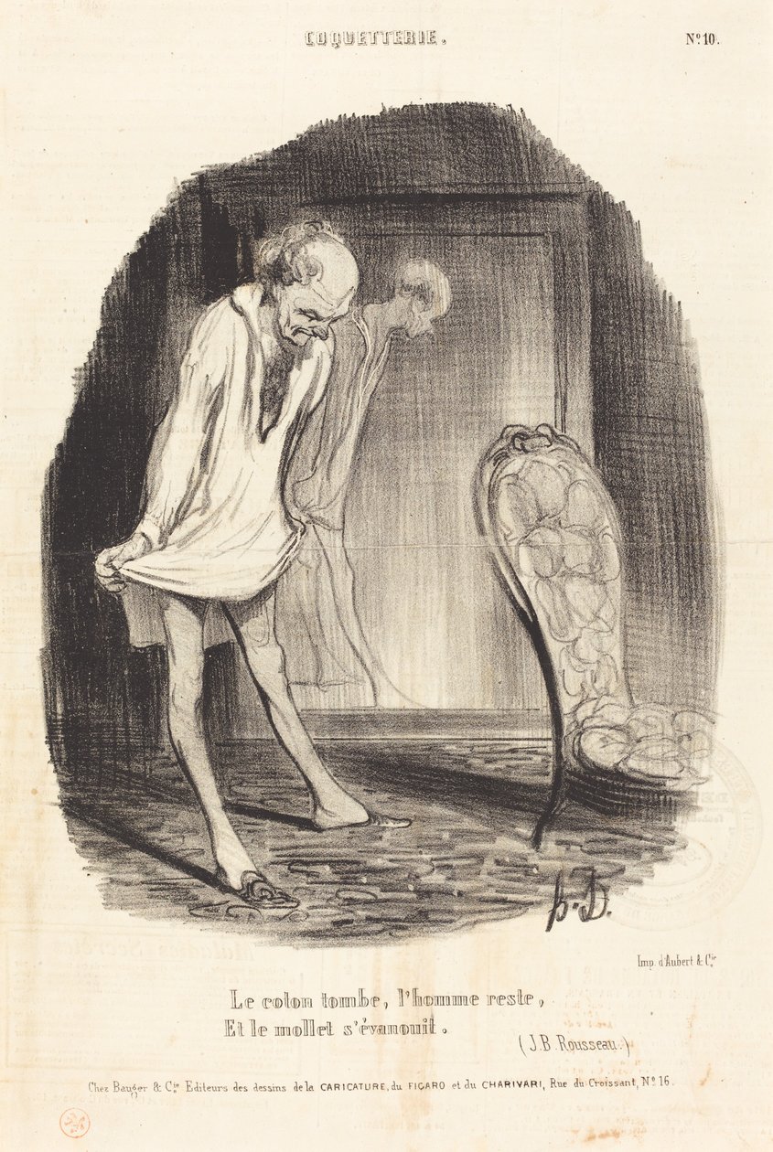 De katoen valt, de man blijft... door Honoré Daumier