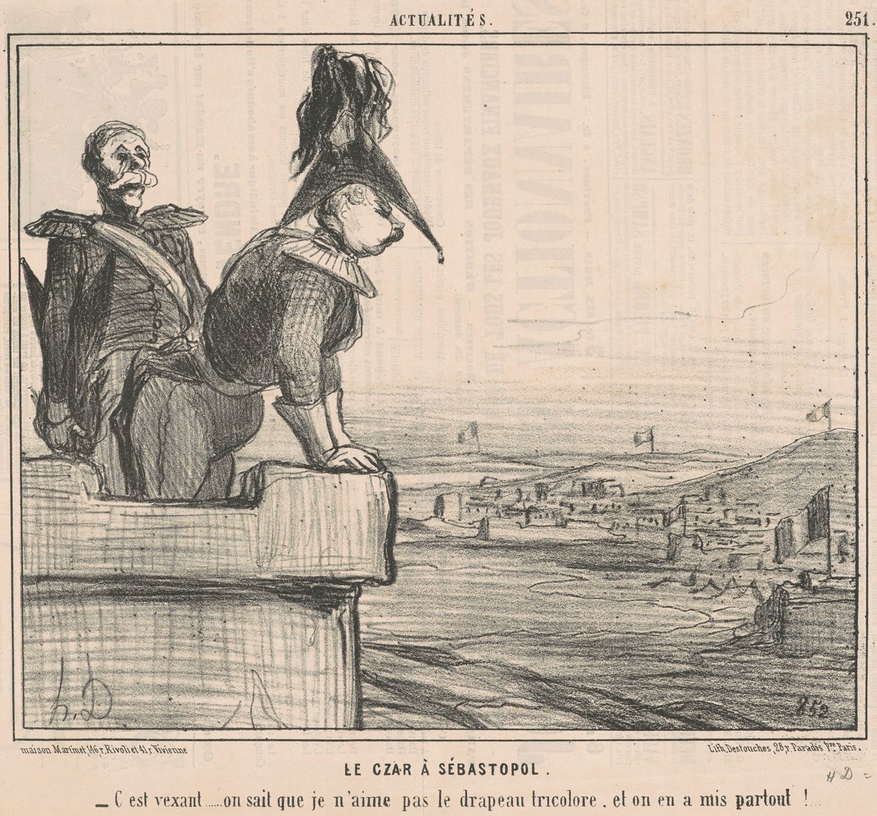 De tsaar in Sebastopol door Honoré Daumier