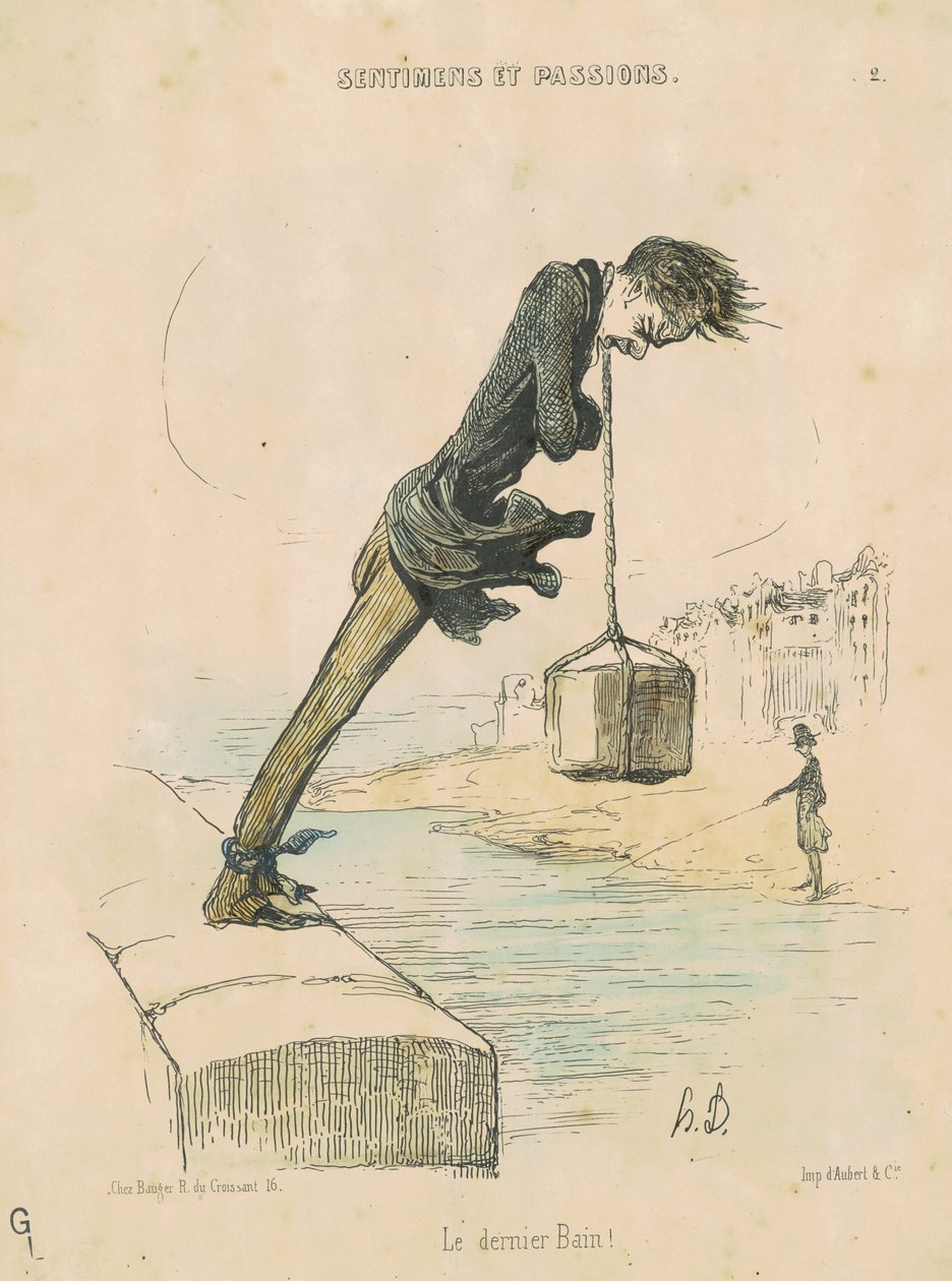 Het laatste bad! door Honoré Daumier
