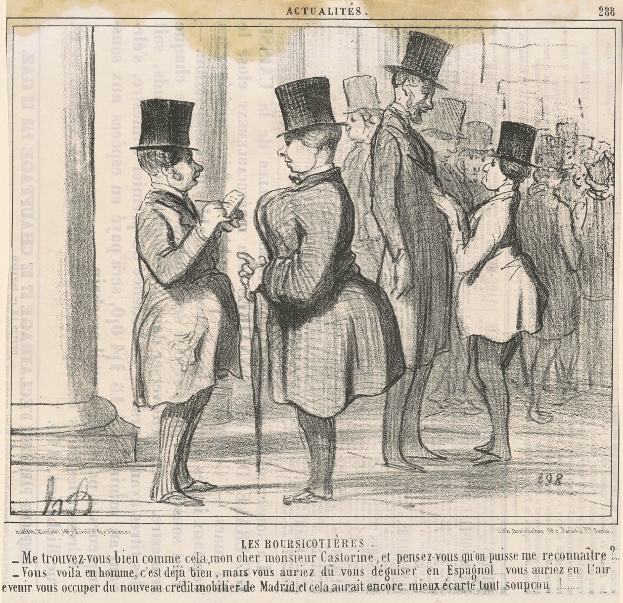 De kleine beleggers. Vind je me mooi door Honoré Daumier