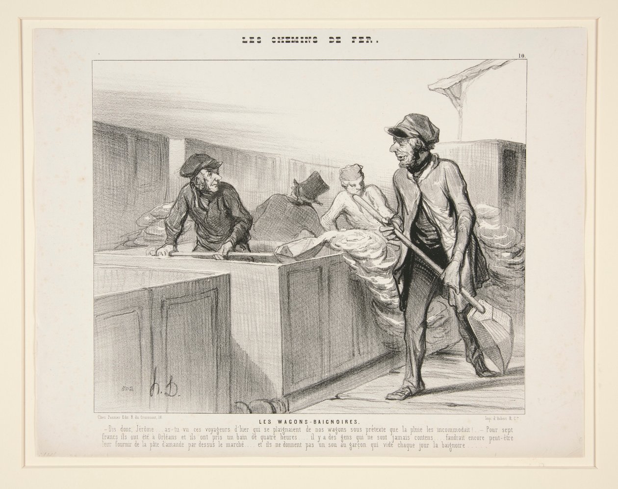 Les wagons-baignoires: Dis donc, Jerome door Honoré Daumier