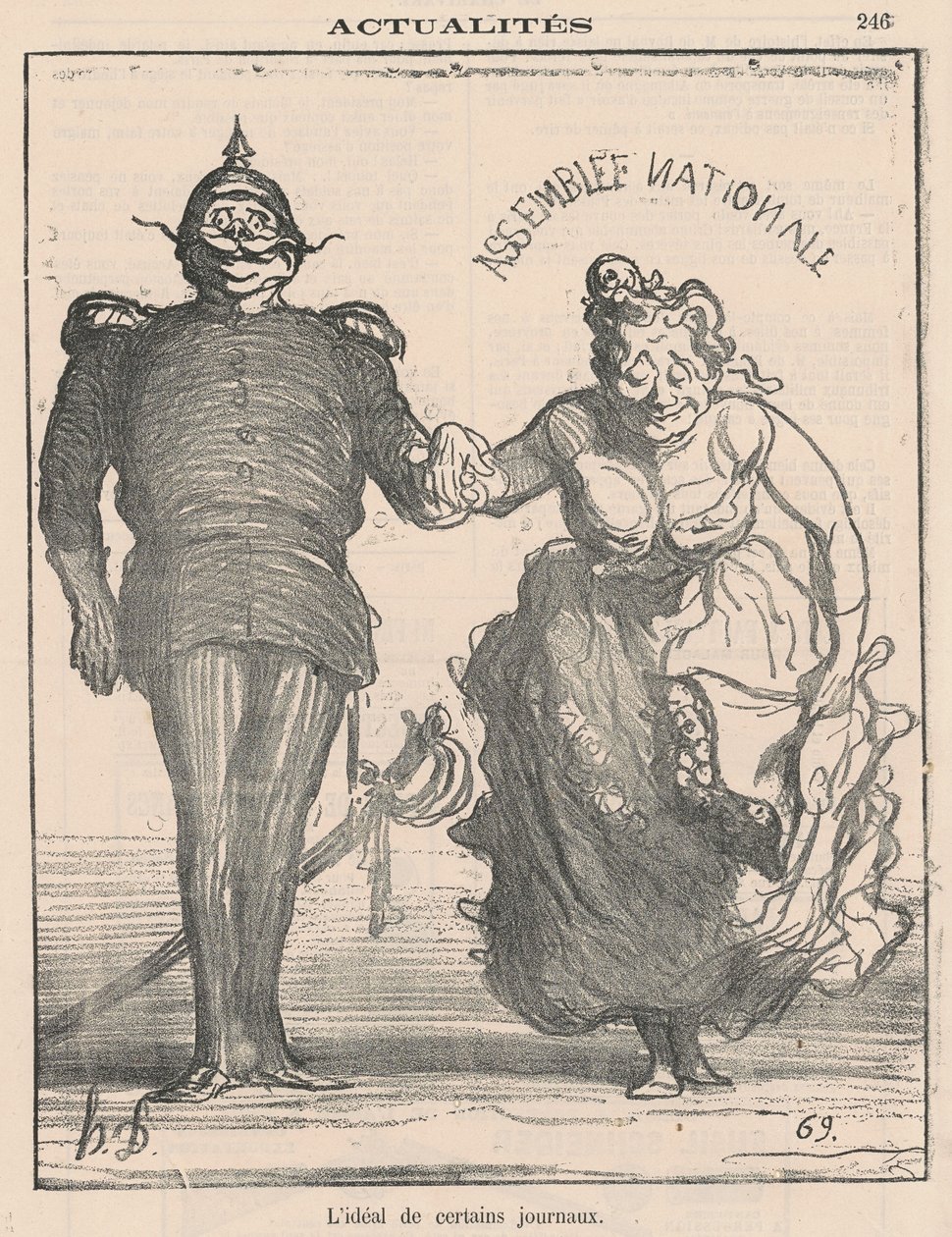 Het ideaal van sommige kranten door Honoré Daumier