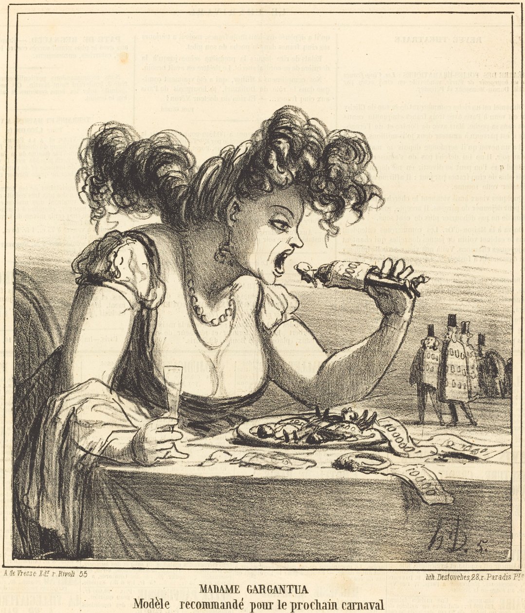 Mevrouw Gargantua door Honoré Daumier