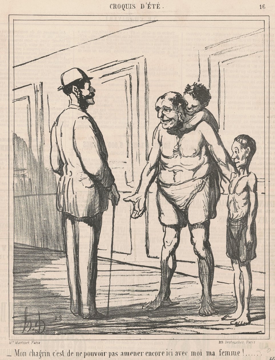 Mijn verdriet is dat ik niet kan... door Honoré Daumier