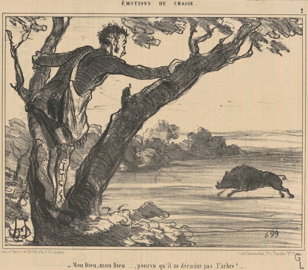 Mijn god, mijn god... als het maar... door Honoré Daumier