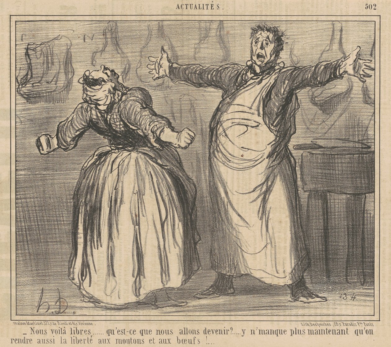 Wij zijn vrij... door Honoré Daumier