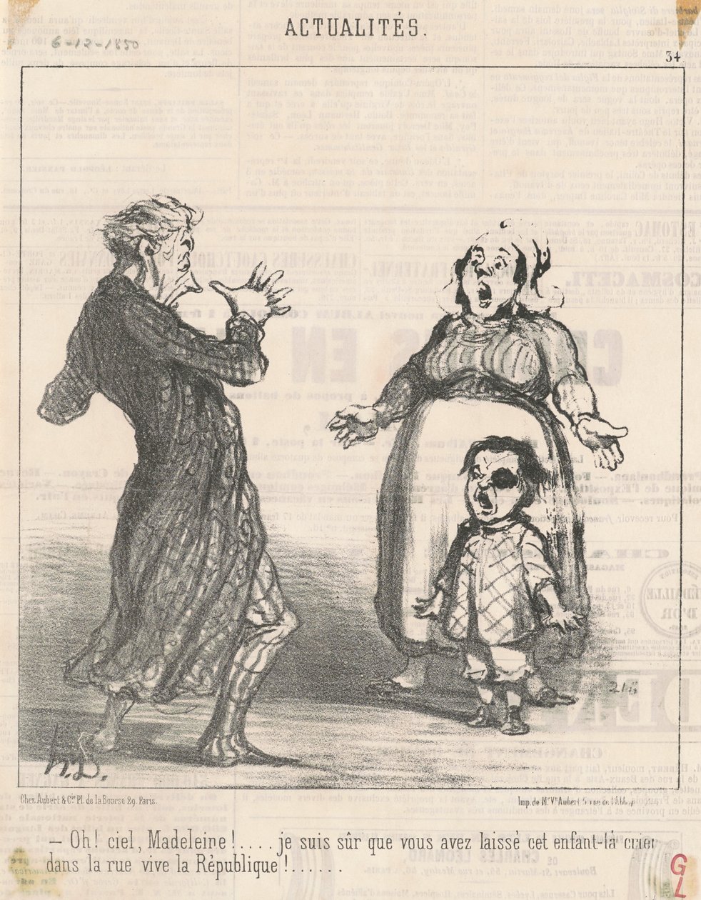 Oh! Hemel Madeleine! ... door Honoré Daumier