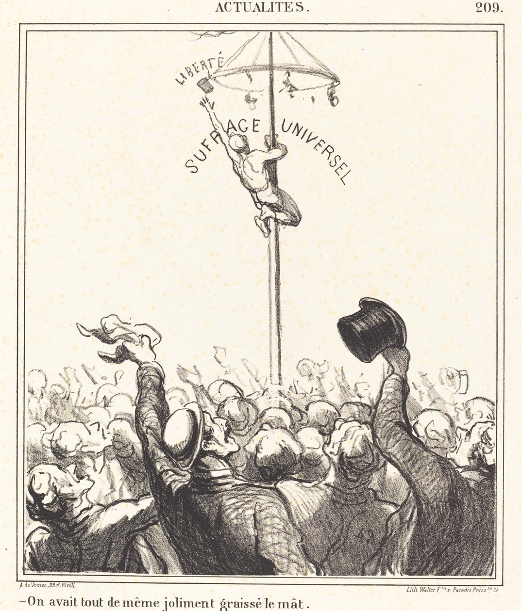 Ze hadden... de mast mooi ingevet door Honoré Daumier