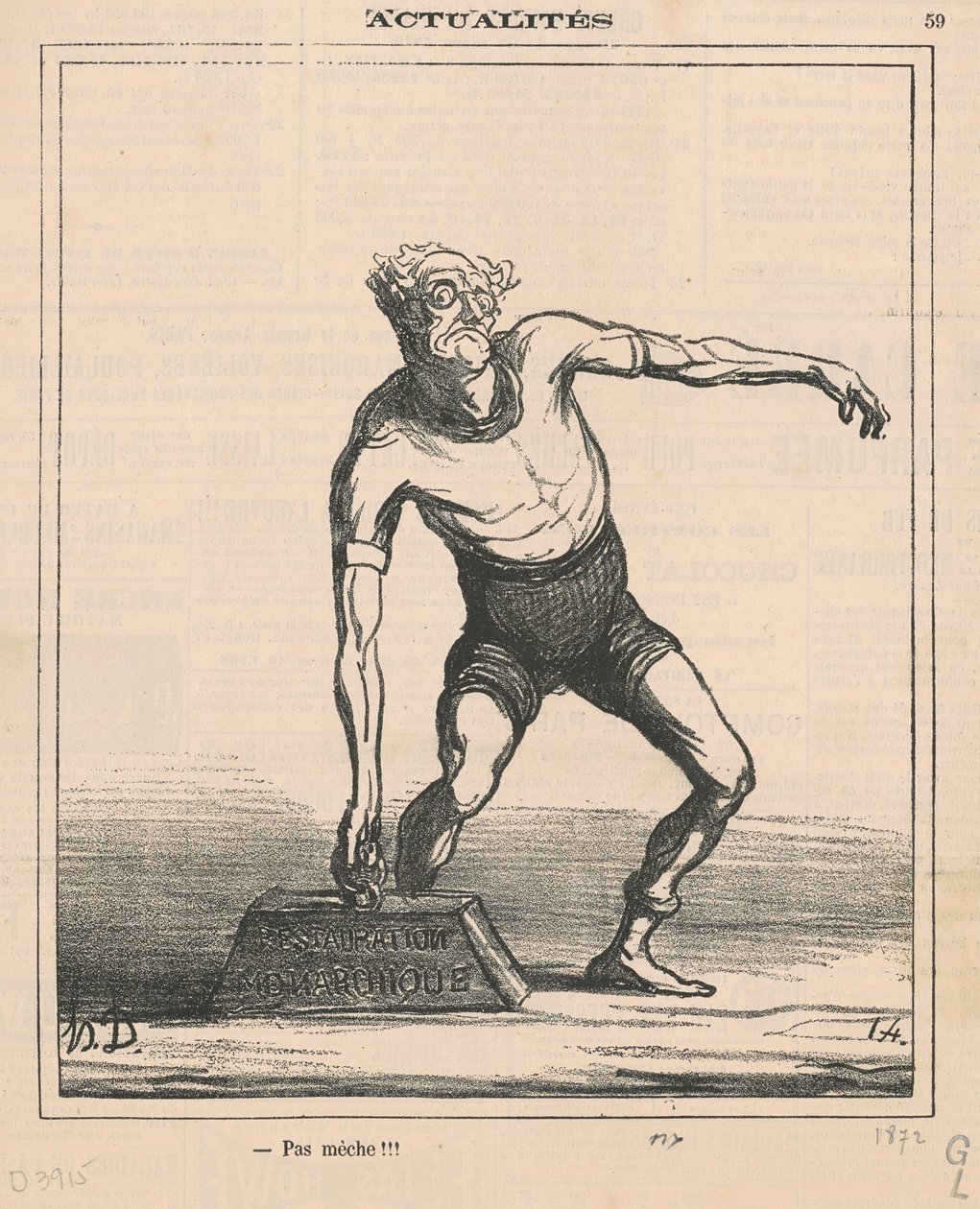 Pas mèche!!! door Honoré Daumier