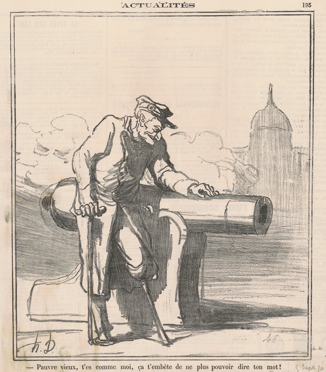Arme oude! Je bent zoals ik... door Honoré Daumier