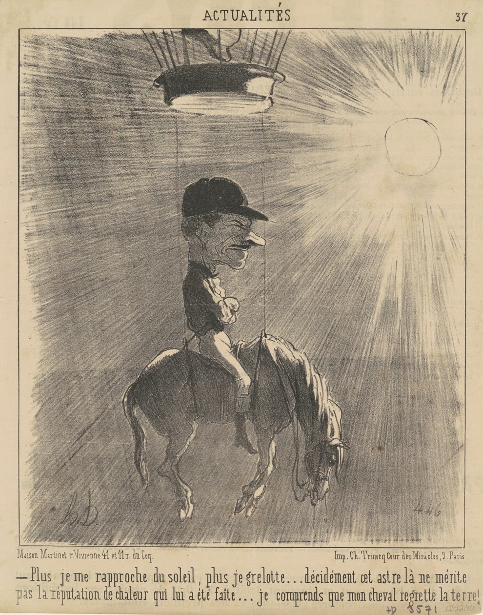 Hoe dichter ik bij de zon kom... door Honoré Daumier