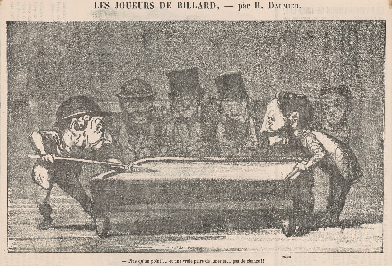 Meer dan een punt! ... Geen geluk!! door Honoré Daumier