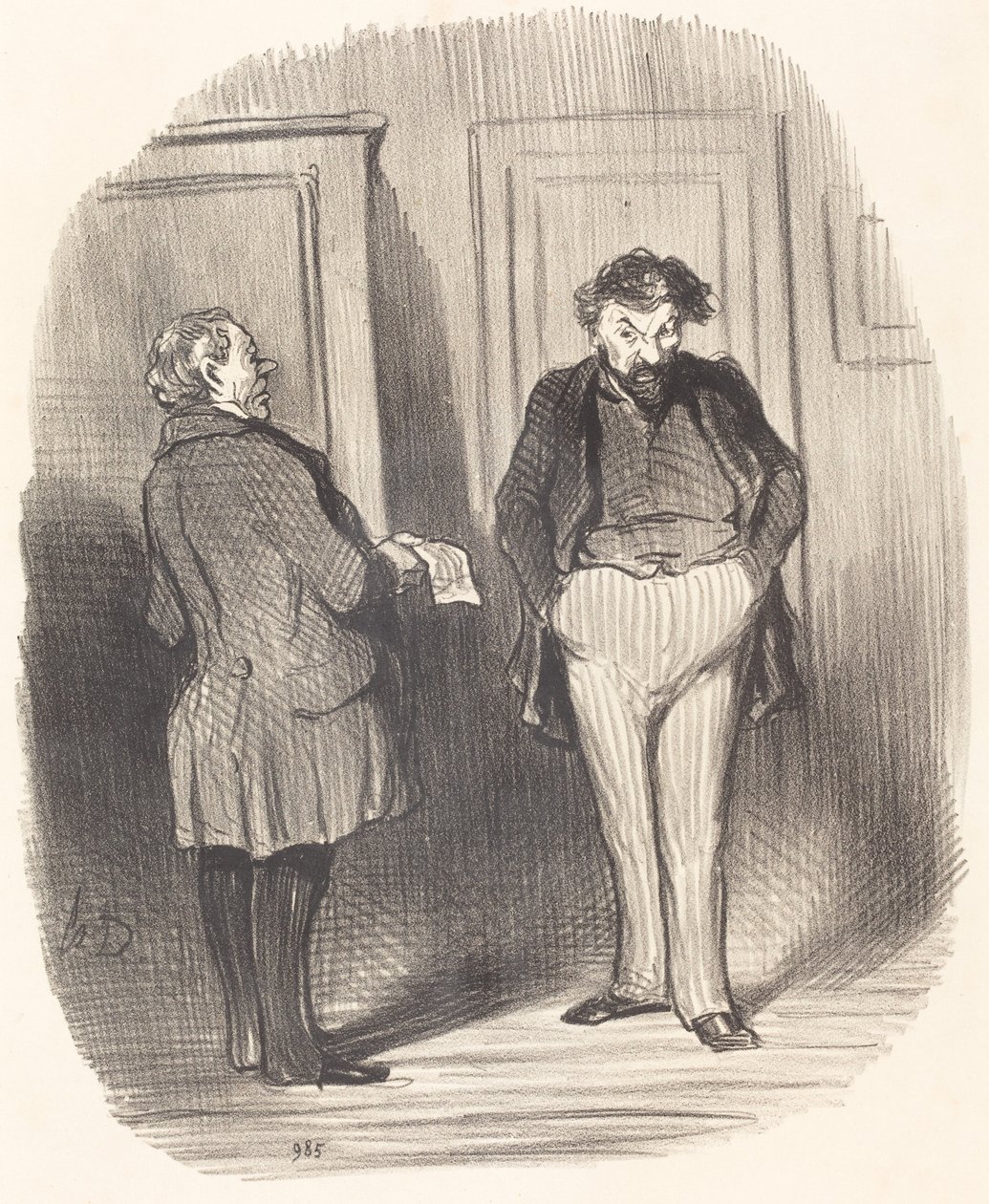 Kunt u mij vertellen...? Ik heb de griep!... door Honoré Daumier