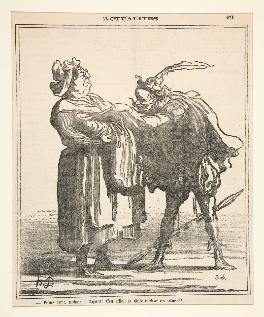 Prenez garde, madame la Majorite! door Honoré Daumier