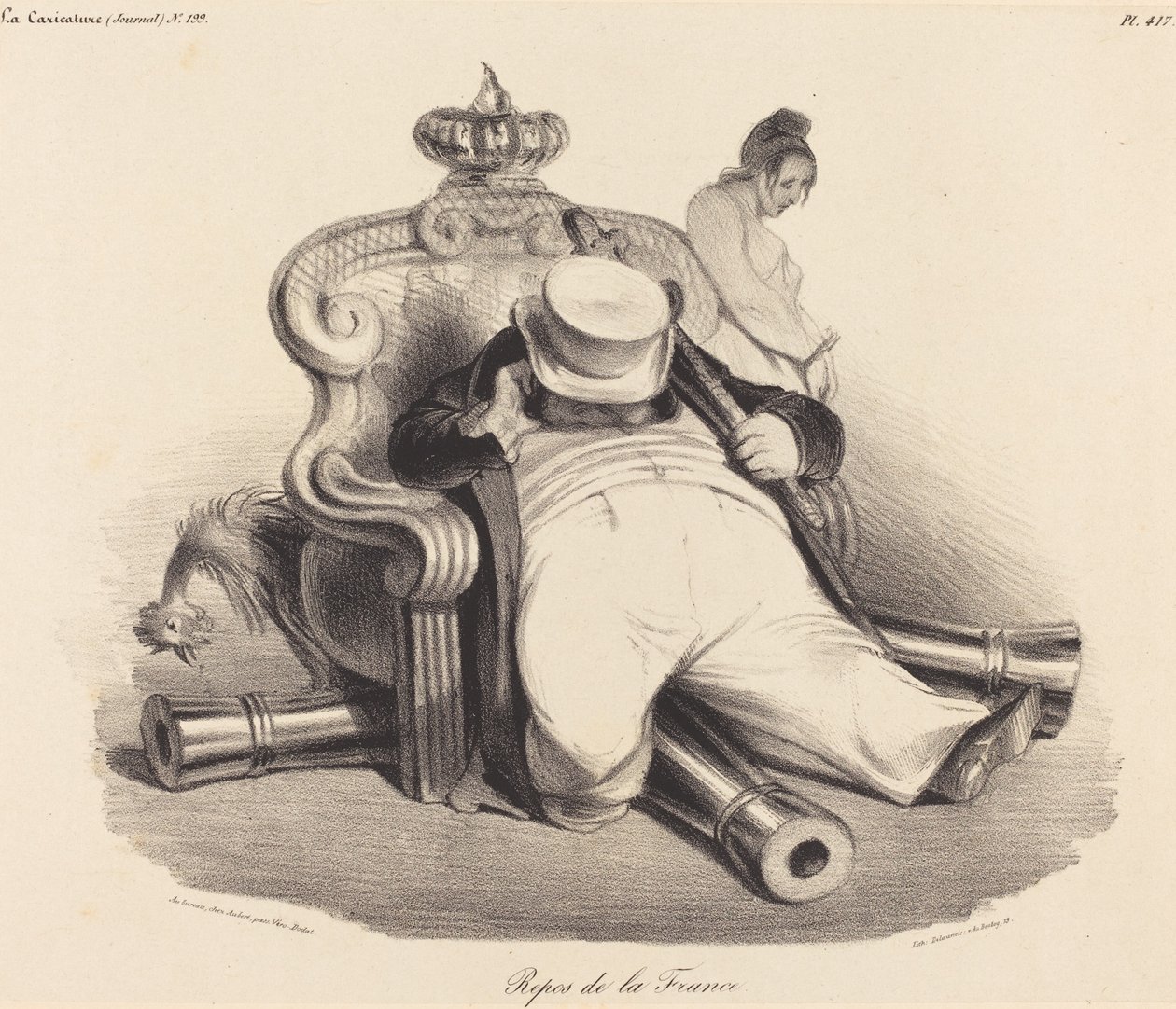 Rust van Frankrijk door Honoré Daumier