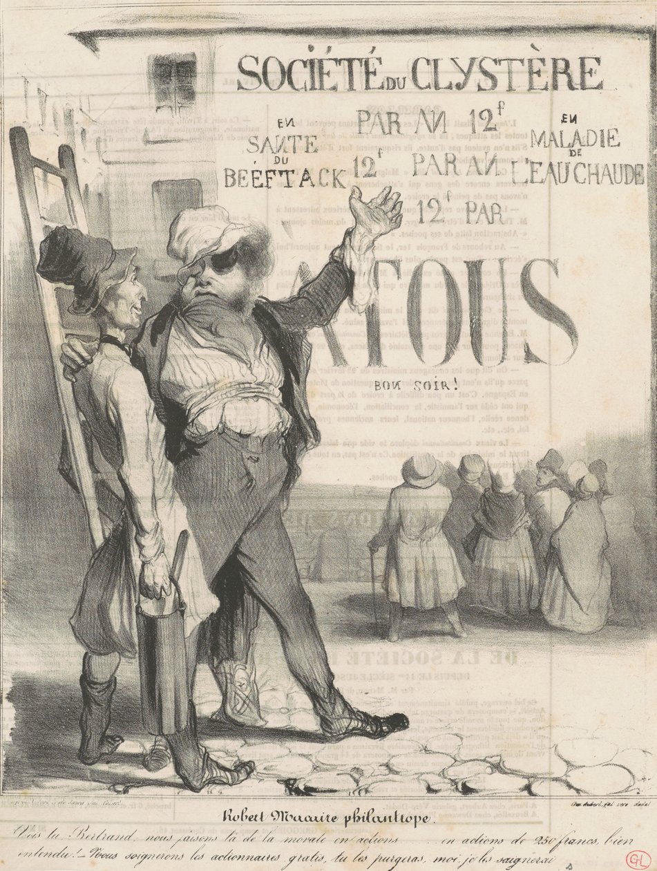 Robert Macaire filantroop door Honoré Daumier