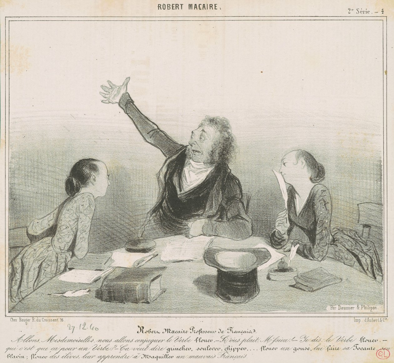 Robert Macaire professor Frans door Honoré Daumier