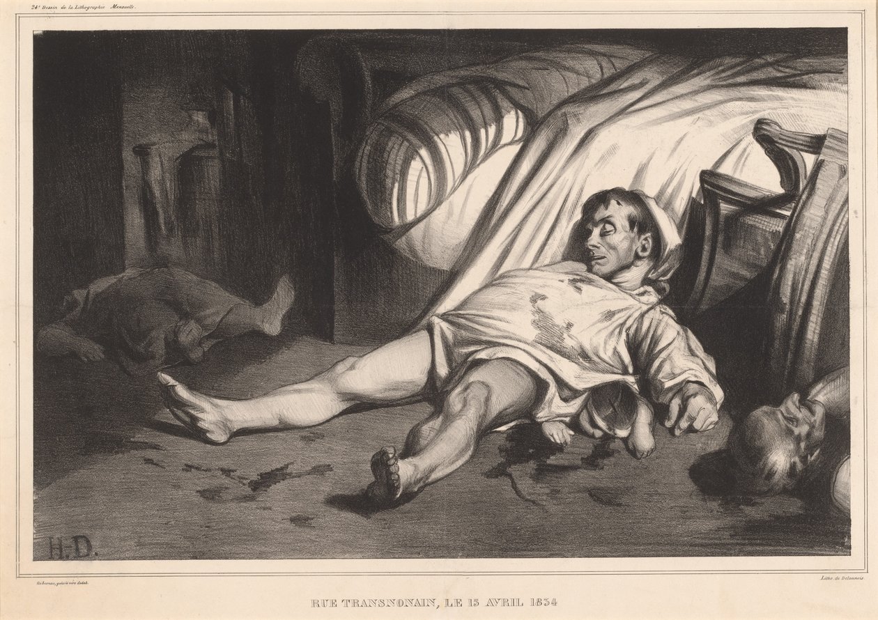 Rue Transnonain, 15 april 1834 door Honoré Daumier