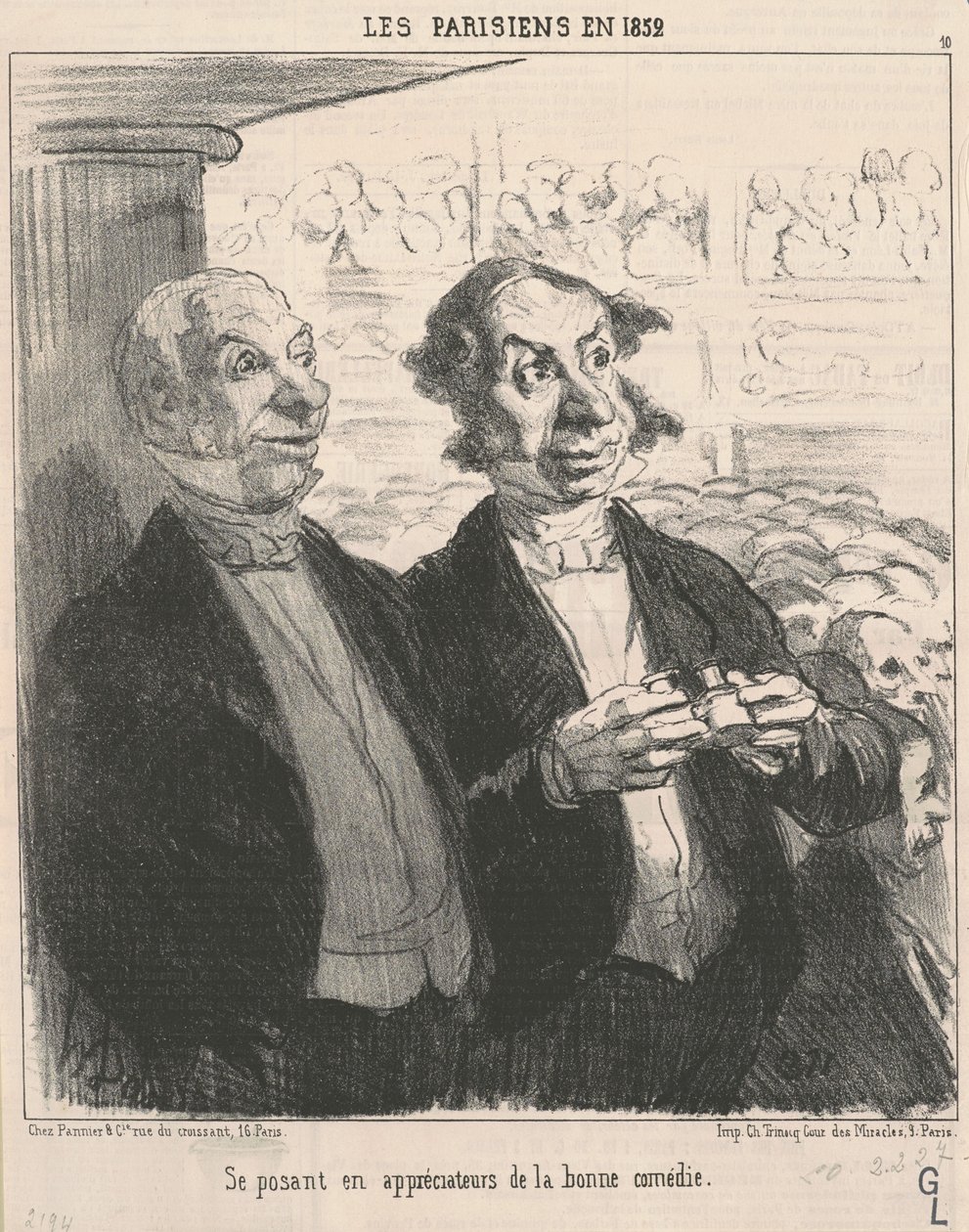 Zich voordoen als een kenner door Honoré Daumier