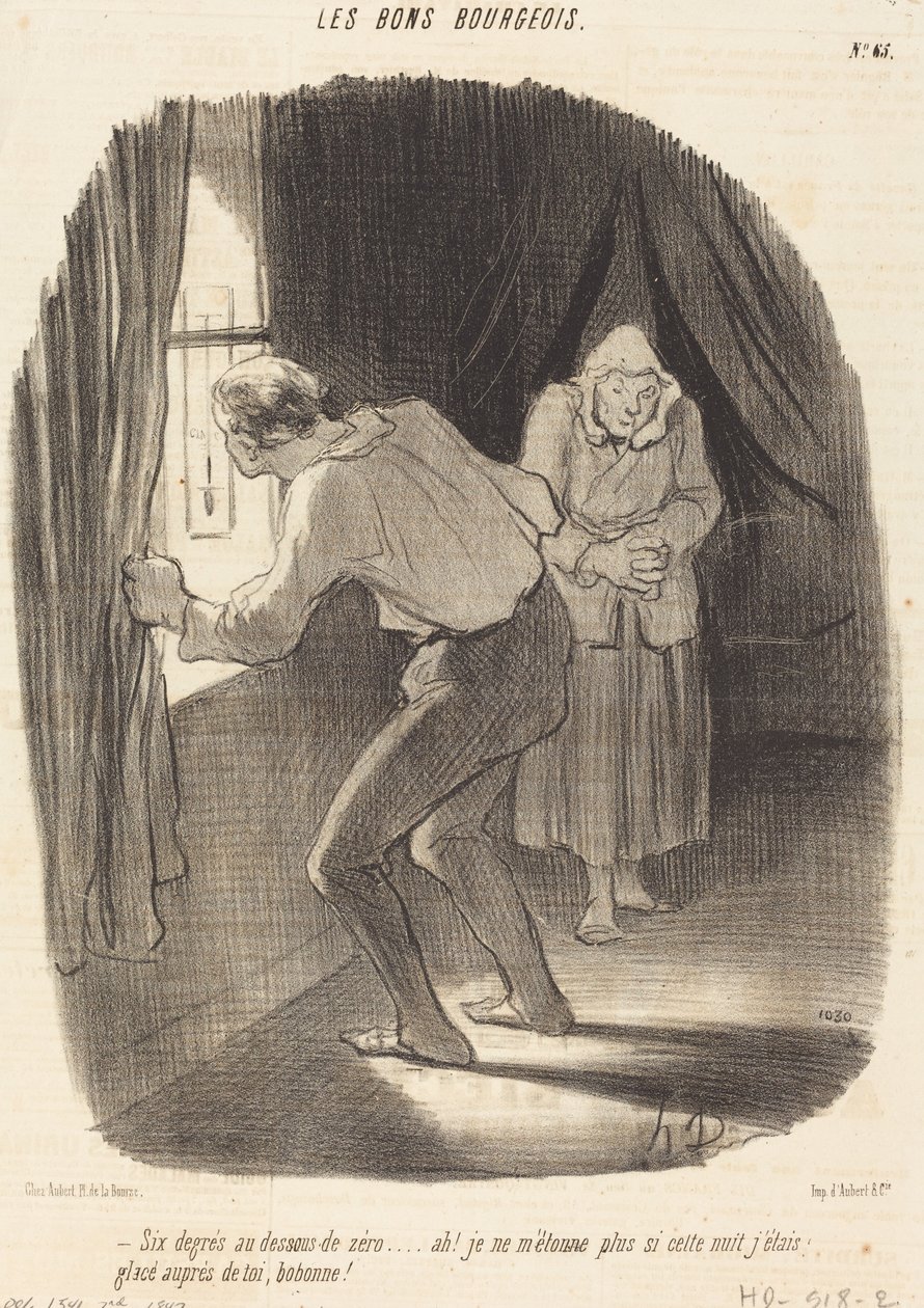 Zes graden onder nul... door Honoré Daumier