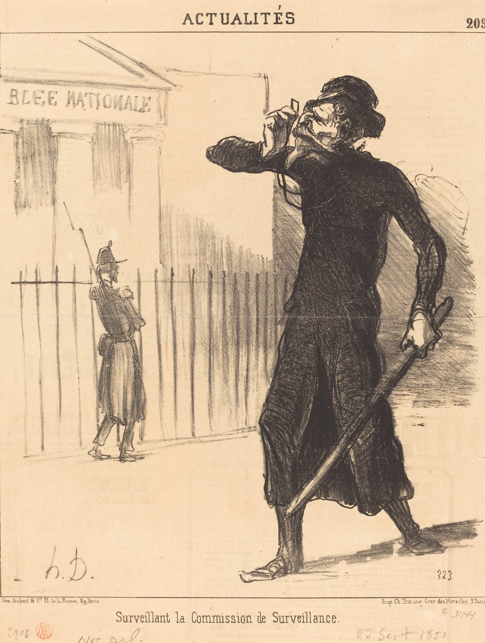 Toezicht op de Toezichtcommissie door Honoré Daumier