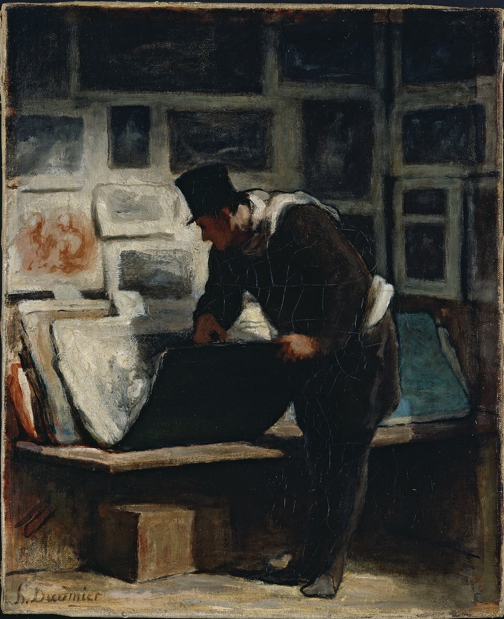 De prentverzamelaar door Honoré Daumier