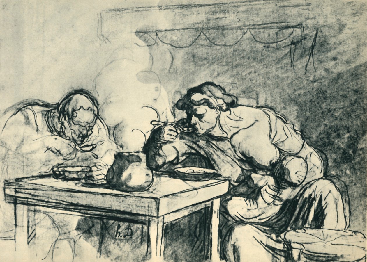 De soep, ca. 1862-1865, 1943 door Honoré Daumier