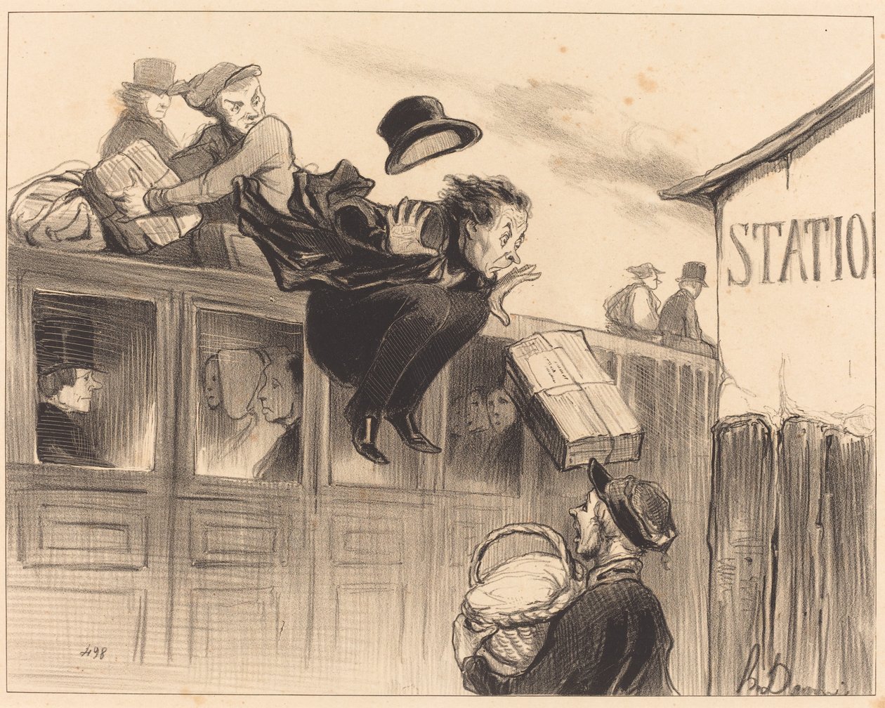 Dertig seconden station door Honoré Daumier