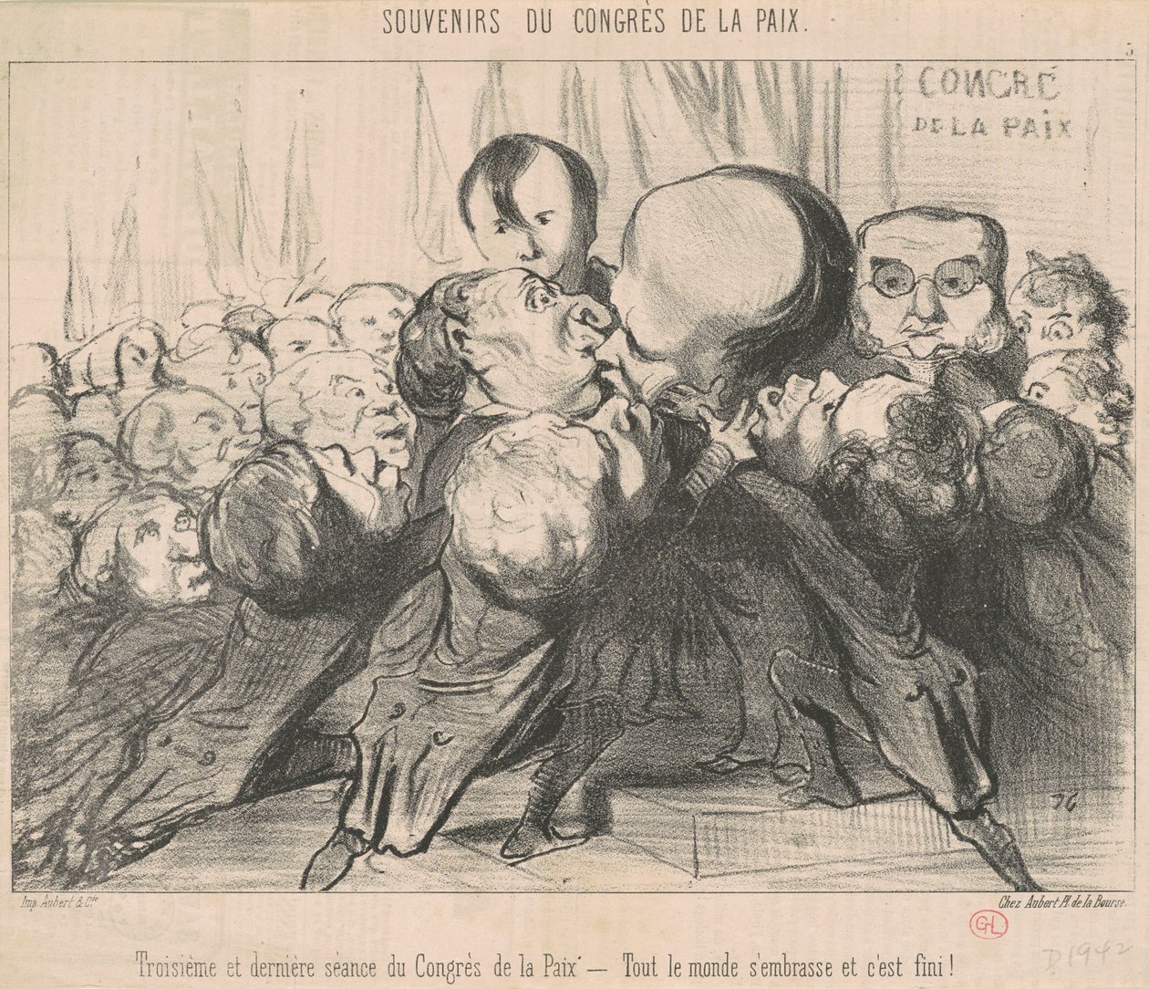 Derde en laatste zitting van het congres... door Honoré Daumier