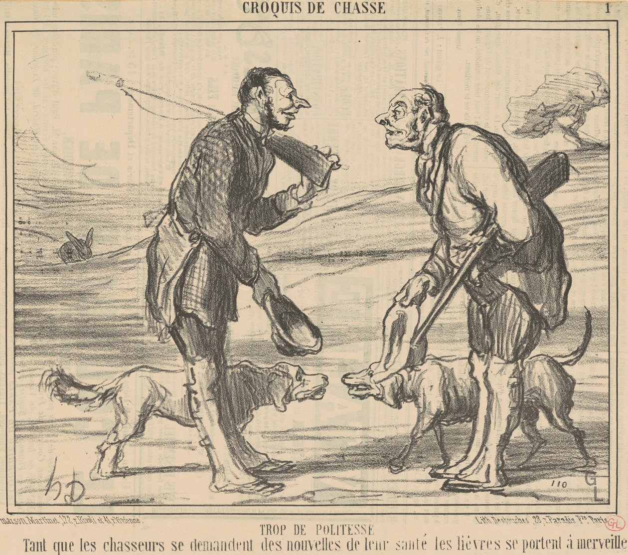 Te Veel Beleefdheid door Honoré Daumier