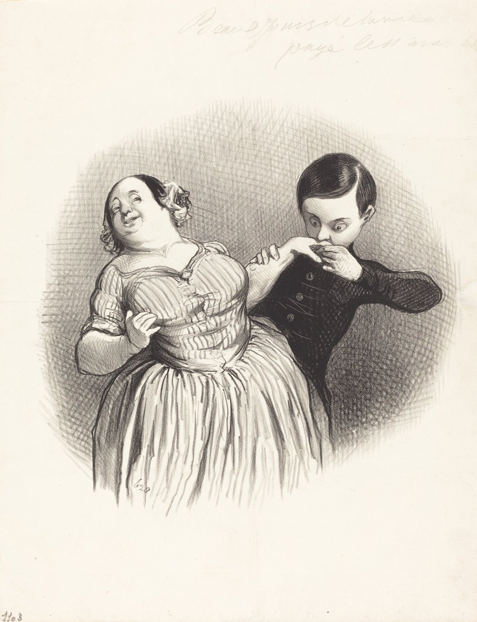 Een Galant Begin door Honoré Daumier