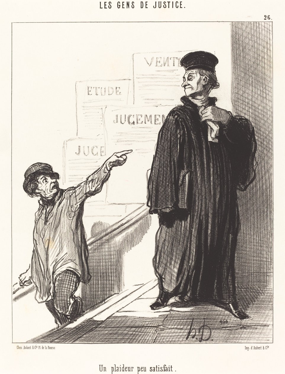 Een ontevreden eiser door Honoré Daumier