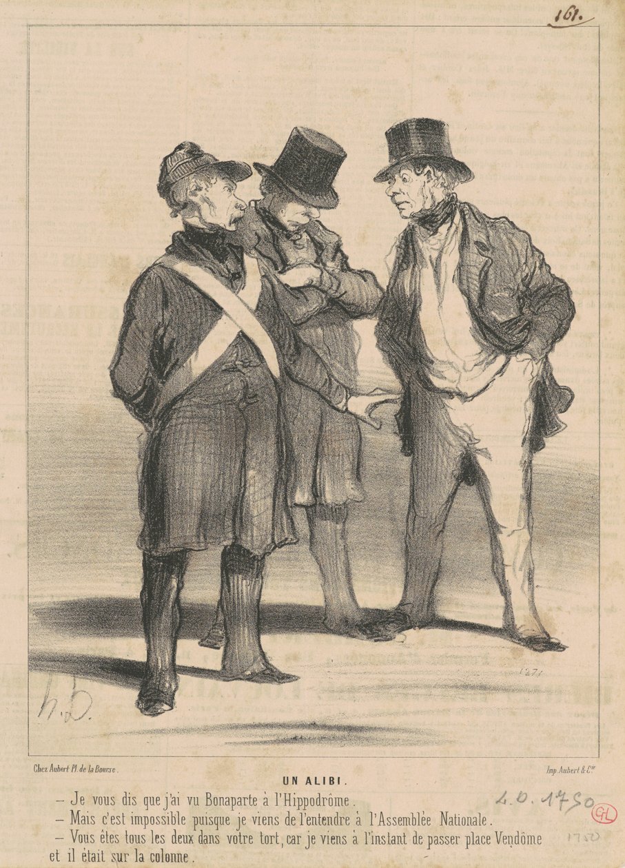 Een Alibi door Honoré Daumier