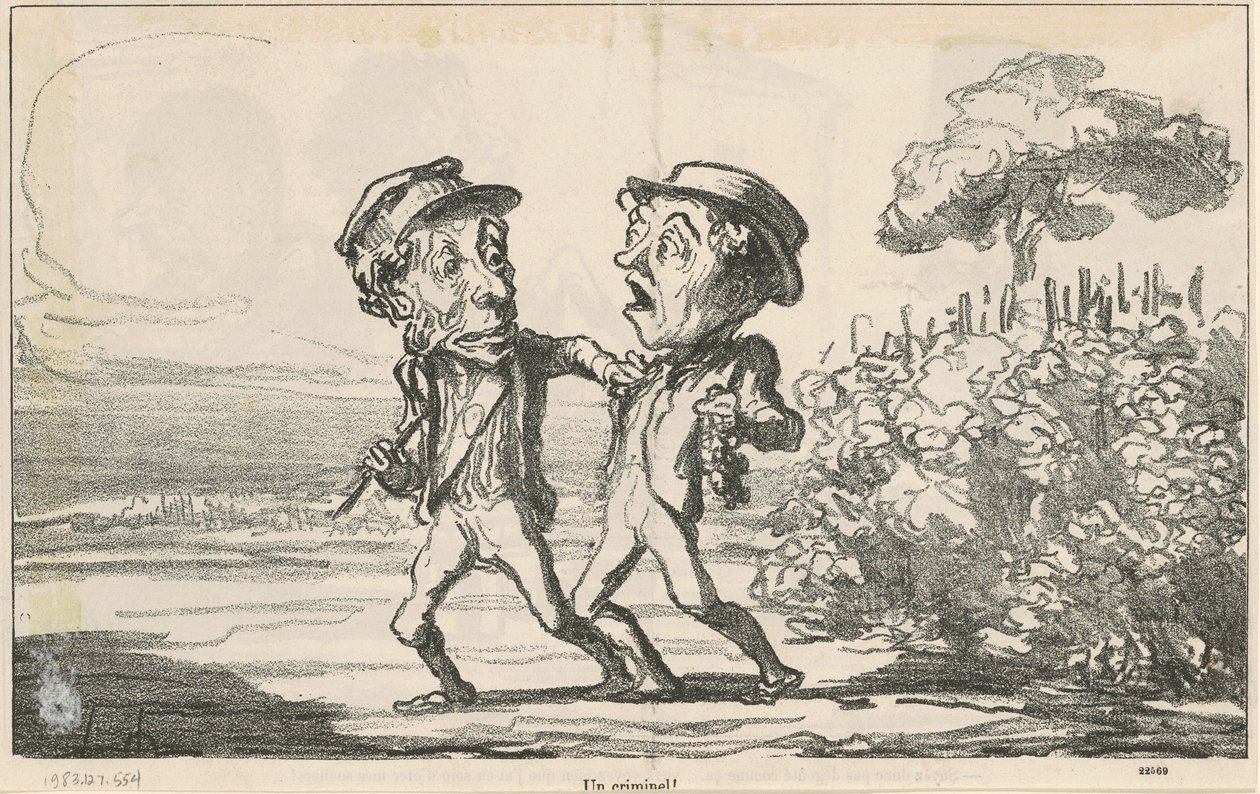 Een crimineel! door Honoré Daumier