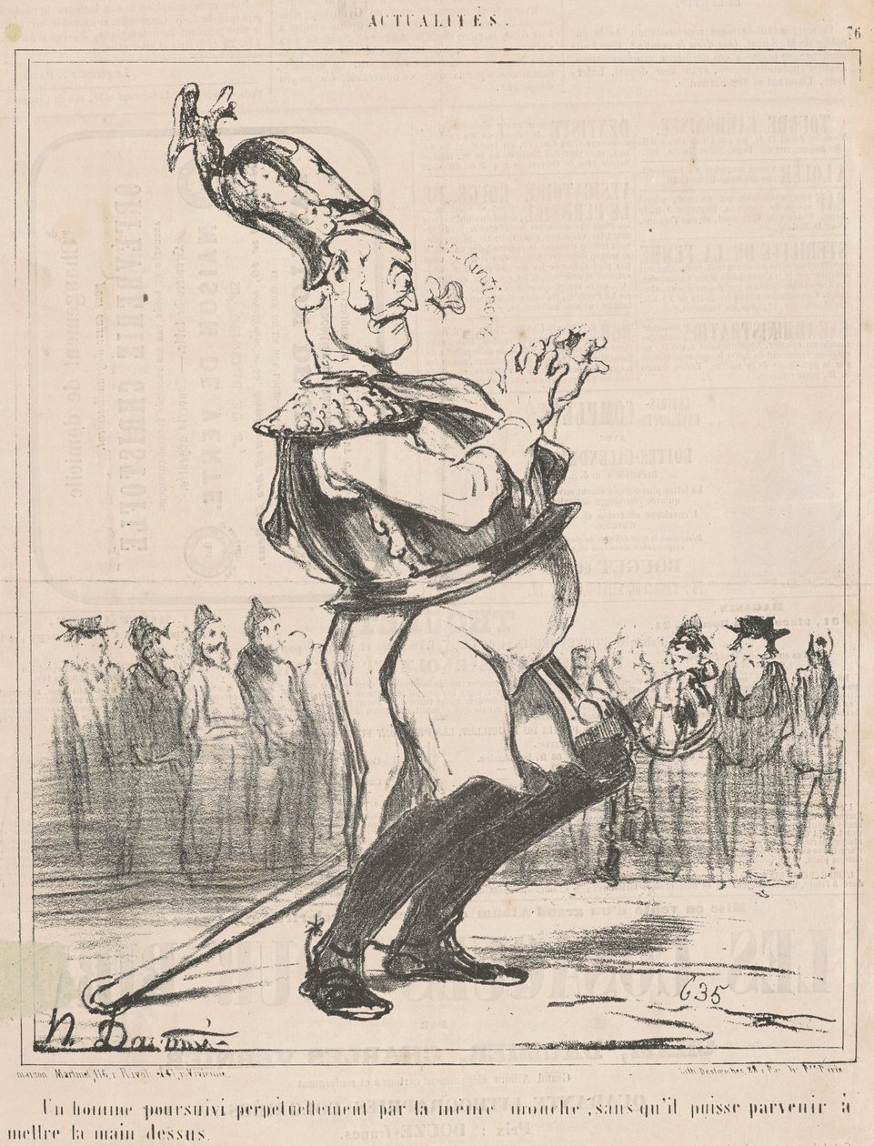 Een man achtervolgd... door Honoré Daumier