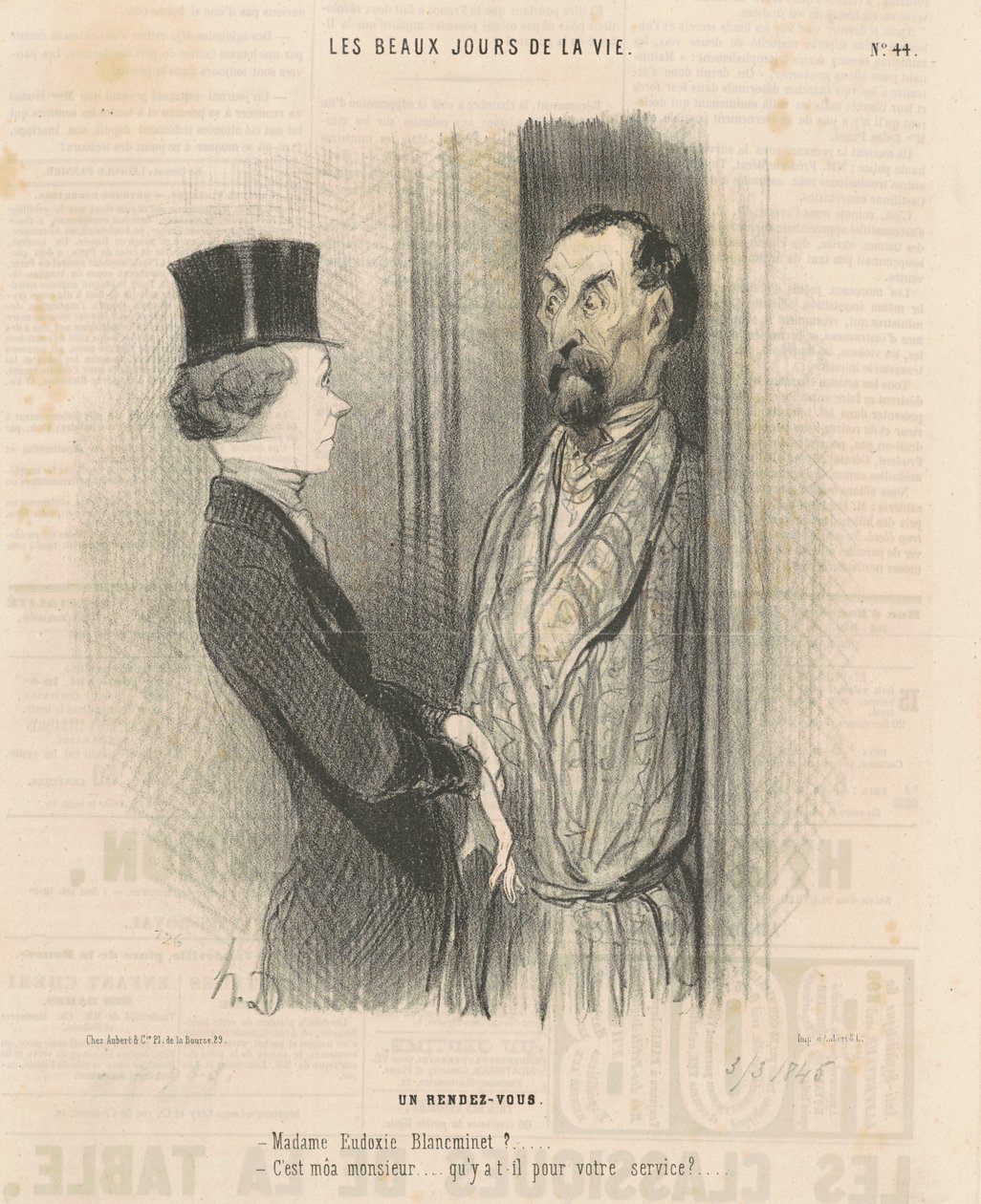 Een afspraak door Honoré Daumier