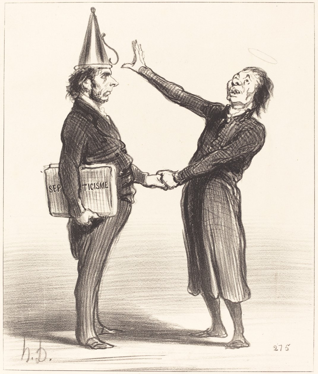 Een alliantie door Honoré Daumier