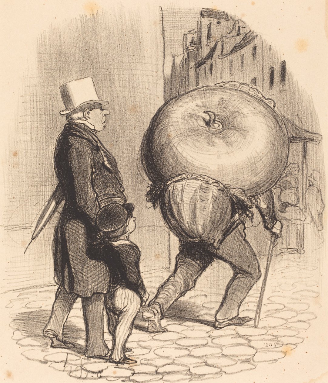 Een Les in Botanica door Honoré Daumier