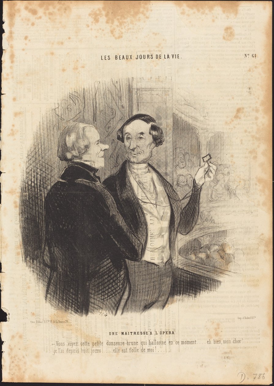 Een Meesteres in de Opera door Honoré Daumier