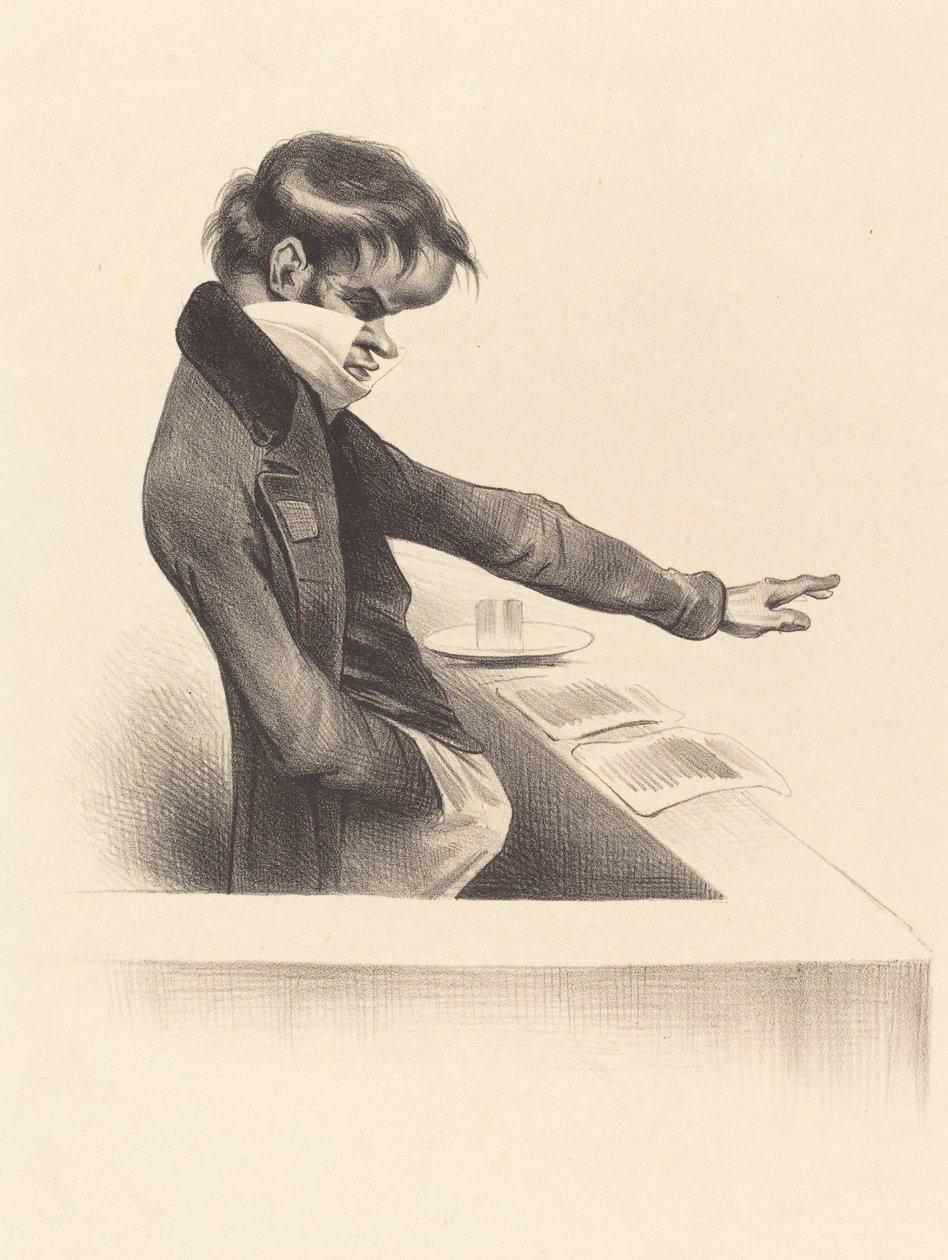 Viennet aan de tribune door Honoré Daumier