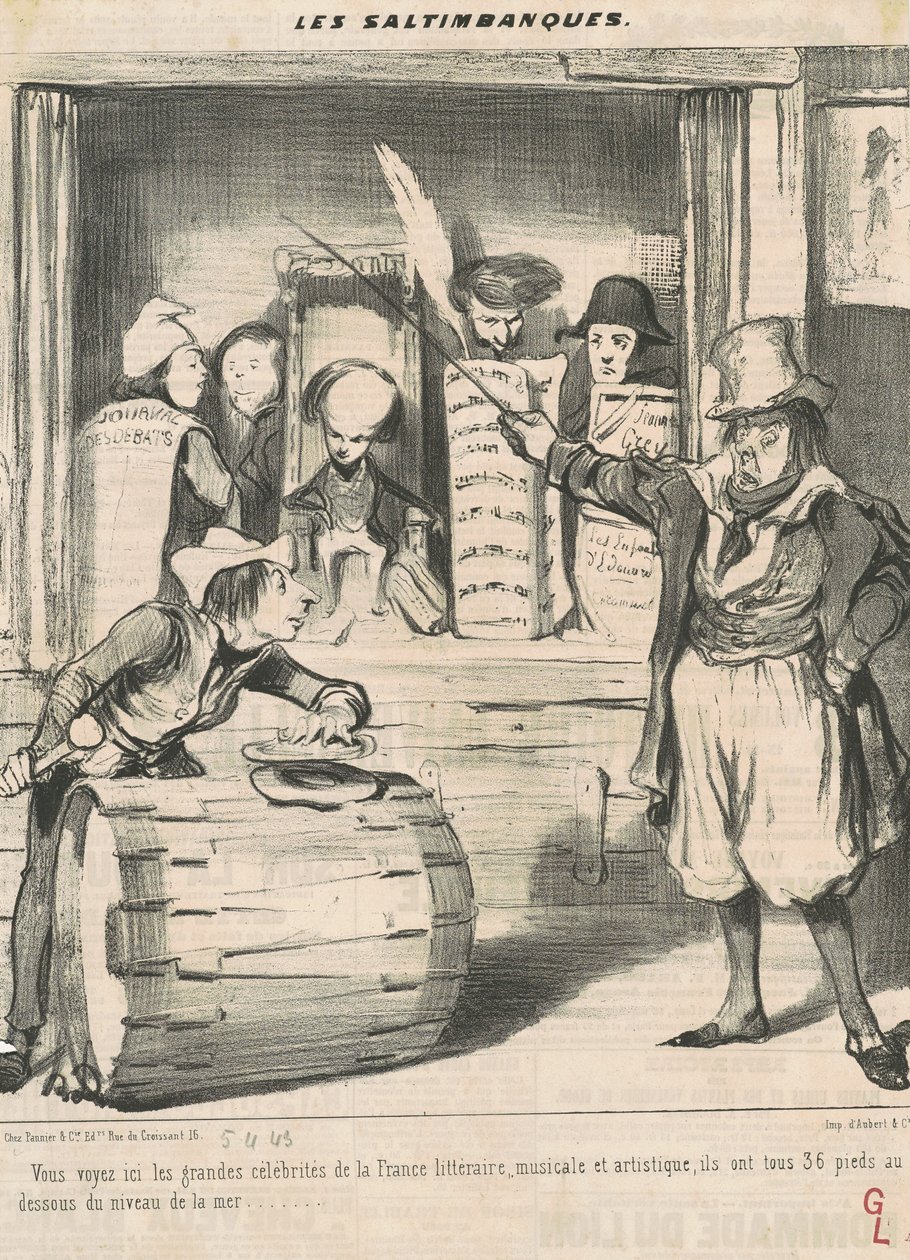 U ziet hier de grote beroemdheden... door Honoré Daumier