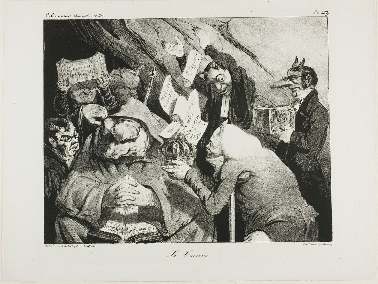 Verleiding, plaat 453 door Honoré Victorin Daumier