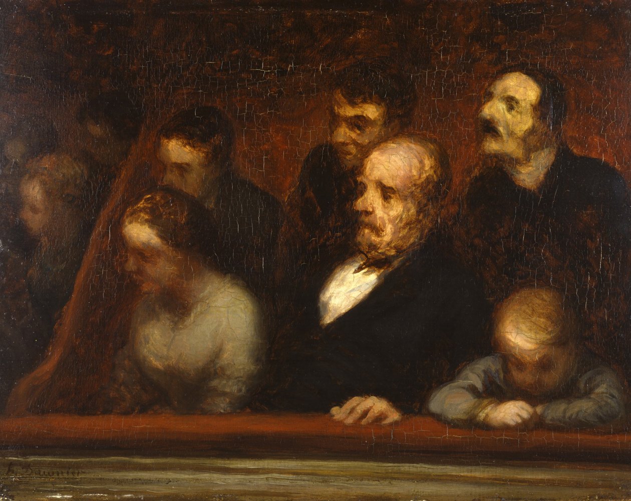 De Loge, ca.1857 door Honoré Daumier