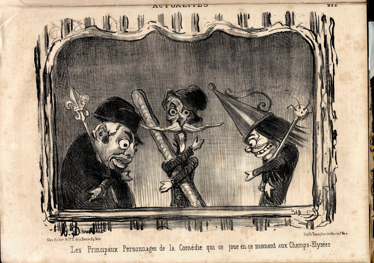 Le Charivari, Satirisch in Z/W door Honoré Daumier