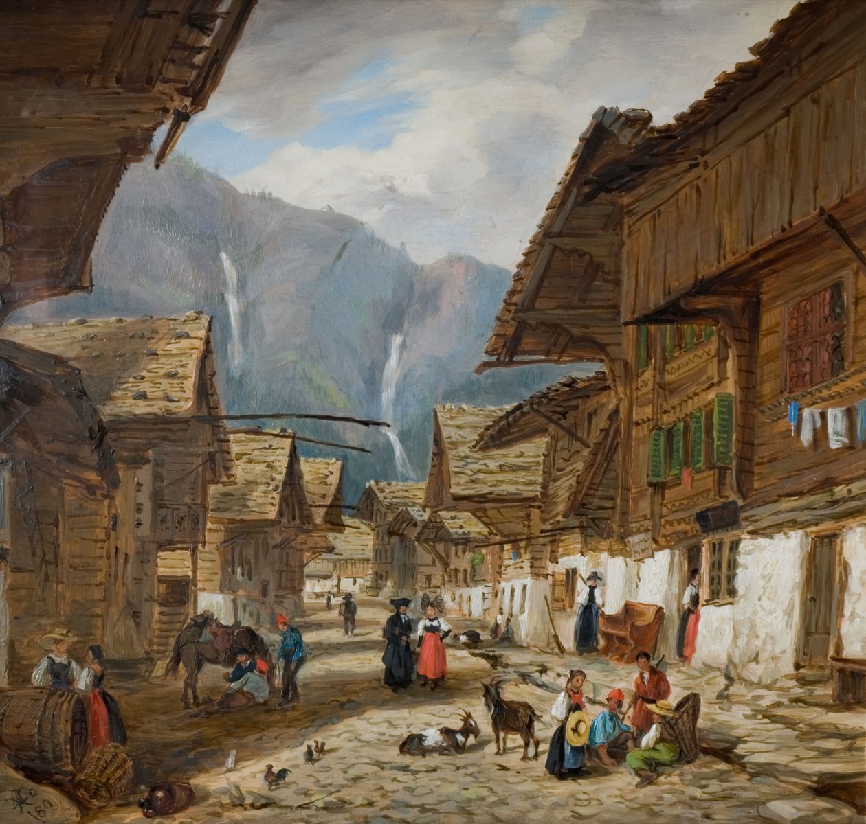 Andermatt, Zwitserland, 1880 door Hopkins Horsley Hobday Horsley