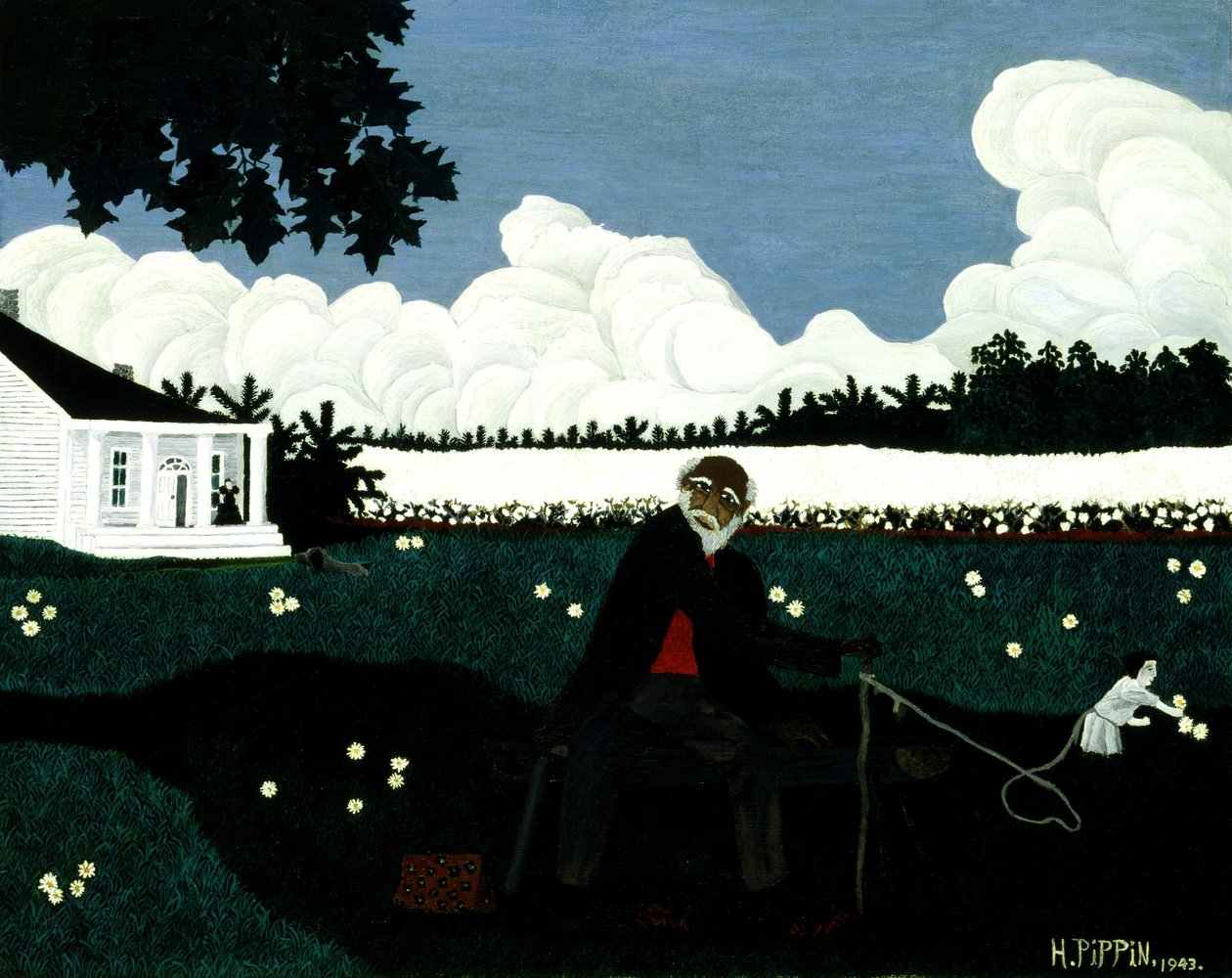 Oude zwarte Joe door Horace Pippin