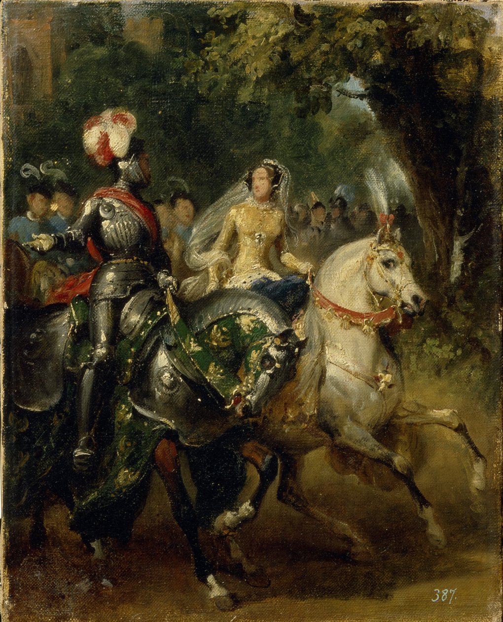 Cavalcade, ca. 1842 door Emile Jean Horace Vernet