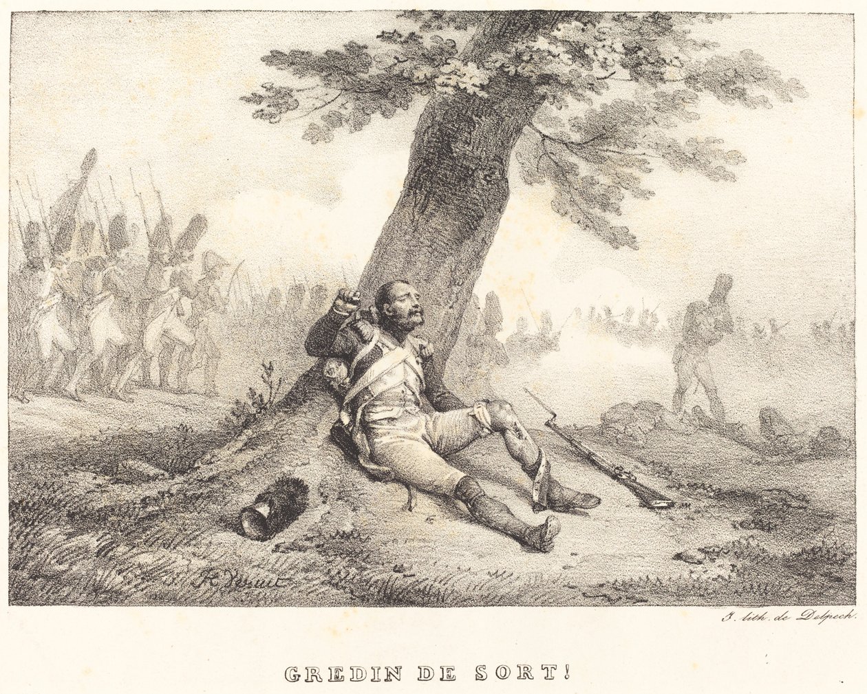 Schurk van Sorte!... door Emile Jean Horace Vernet